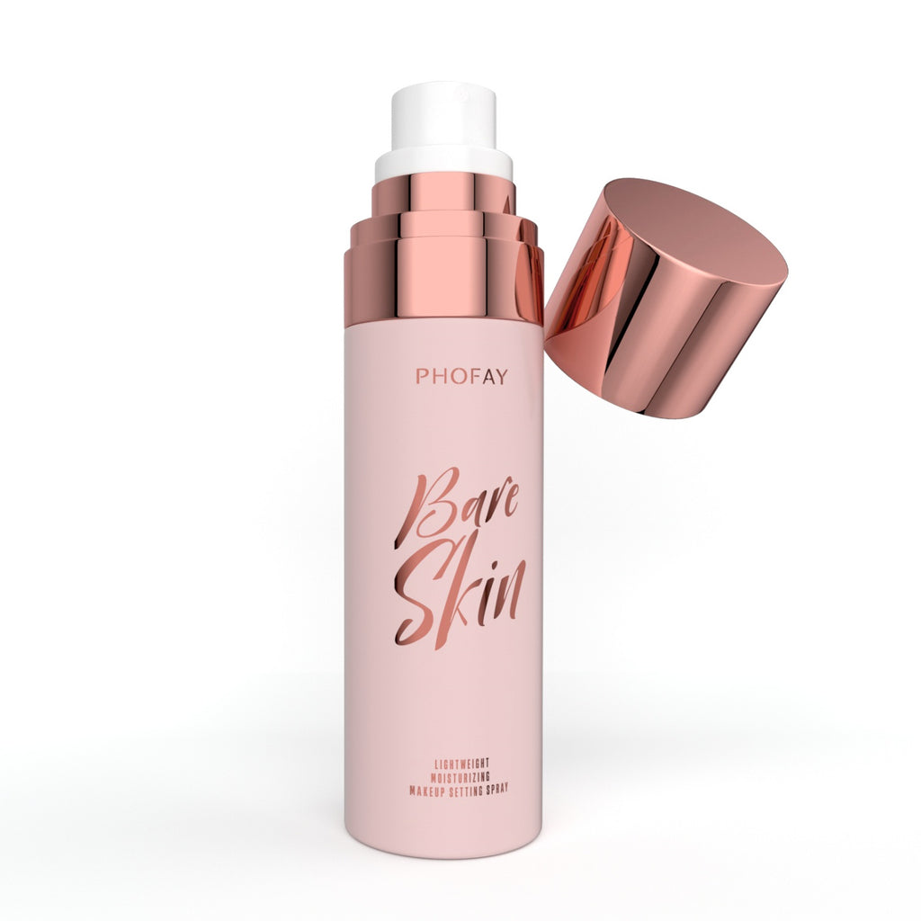 Moisturizing makeup setting spray - front of bottle