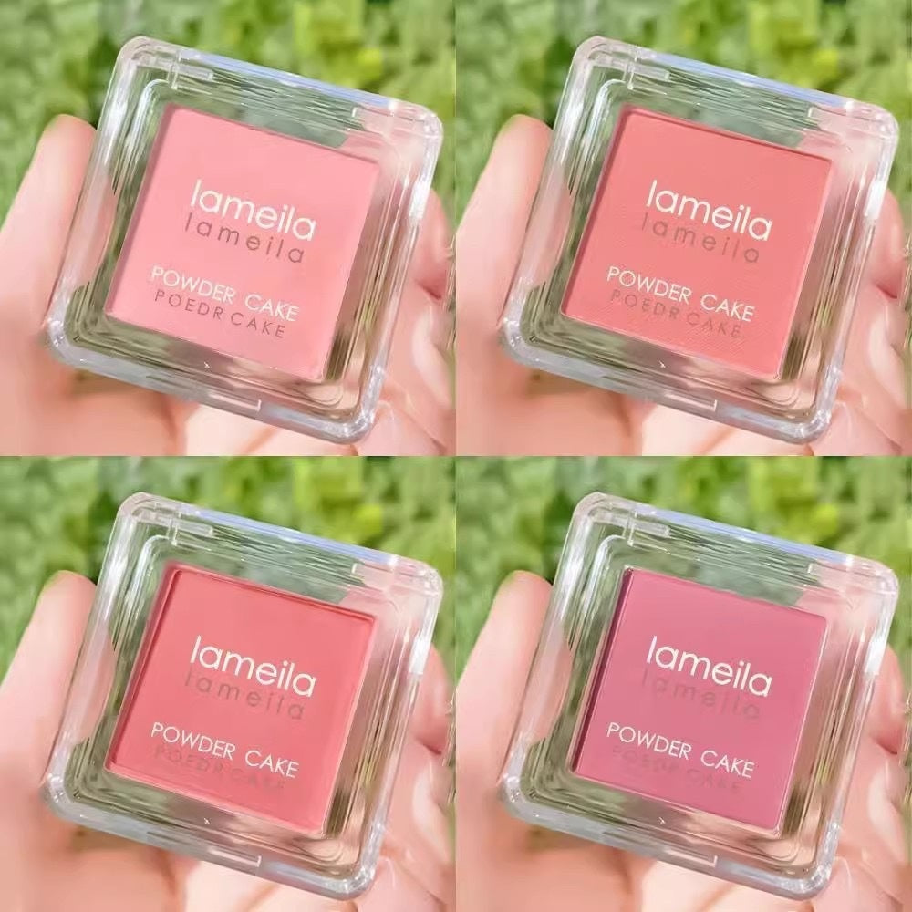 Nude eyeshadow and blush palette - full palette view