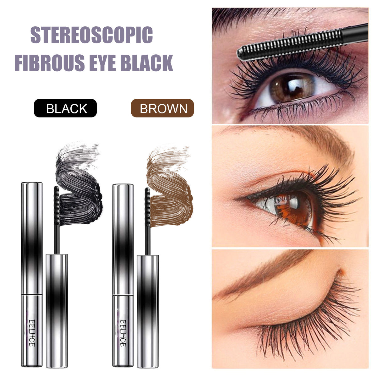 Curling and thickening mascara - close up on lashes