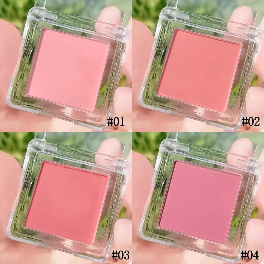 Nude eyeshadow and blush palette - close up