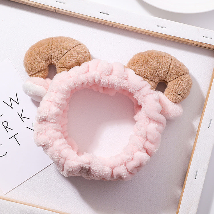 Plush headband - worn while applying skincare