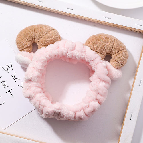 Plush headband - worn while applying skincare