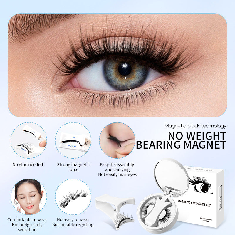 Magnetic false eyelashes - close up on eye